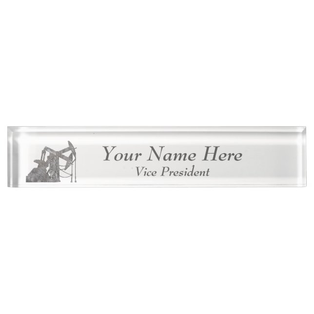 Distressed Metal | Oilfield | Personalised Design Nameplate (Front)