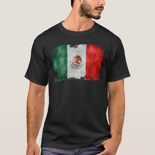 Distressed Mexican Flag T-Shirt (Front)