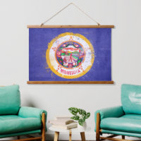 Distressed Minnesota State Flag