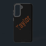 Distressed Name Phone Case (Black & Rust)<br><div class="desc">For those who like a vintage,  rusted look... 

A simple black background with rust coloured,  distressed lettering...  personalised with a special name... 

Great little gift idea...  especially for the guys...  for birthdays,  celebrations,  Father's Day,  holidays and more...  or add a touch of vintage charm to your own phone... </div>
