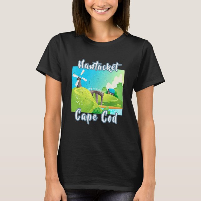 Distressed Nantucket Cape Cod Summer Vacation Old  T-Shirt (Front)
