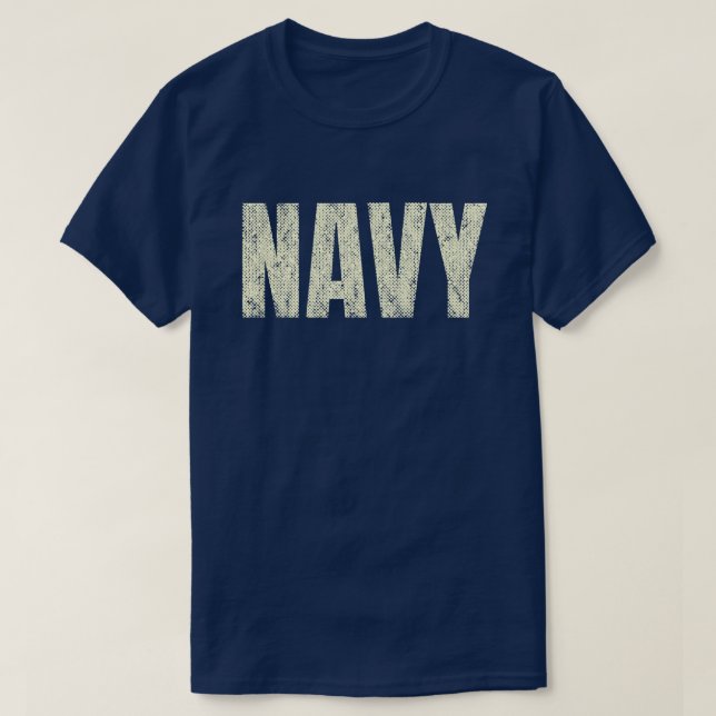 Distressed Navy T-Shirt (Design Front)