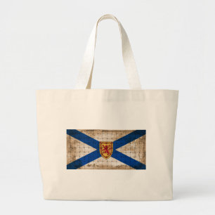 Distressed Nova Scotia Flag Large Tote Bag