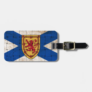 Distressed Nova Scotia Flag Luggage Tag