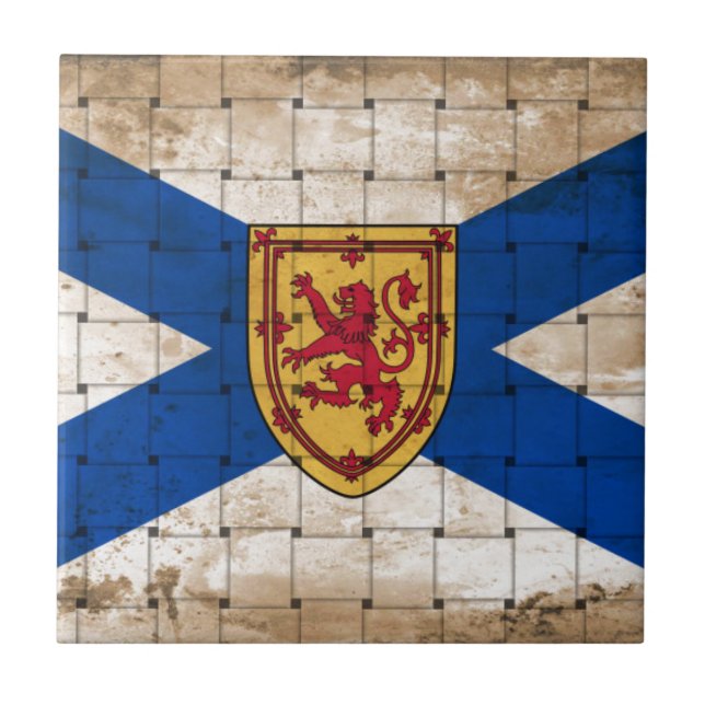 Distressed Nova Scotia Flag Tile (Front)