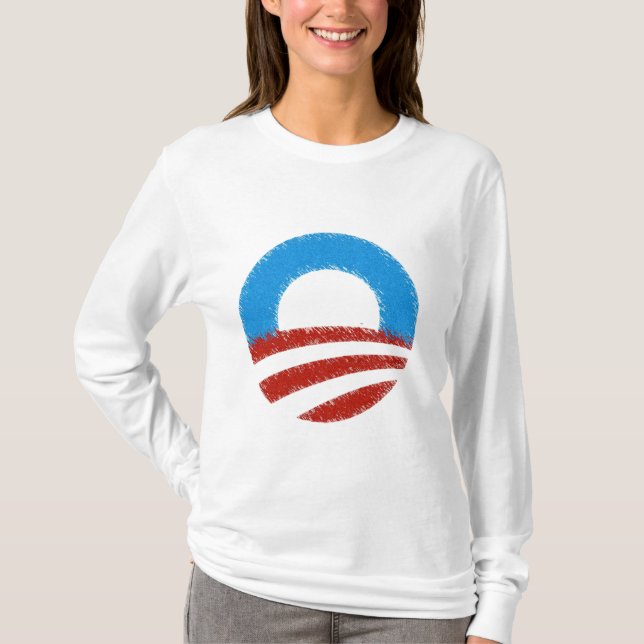 Distressed Obama Symbol T-Shirt (Front)