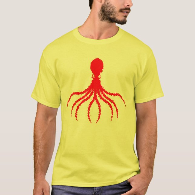 Distressed Octopus Design - Men's Basic T-Shirt (Front)