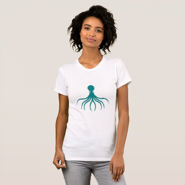 Distressed Octopus Design - Women's Bella+Canvas S T-Shirt (Front Full)