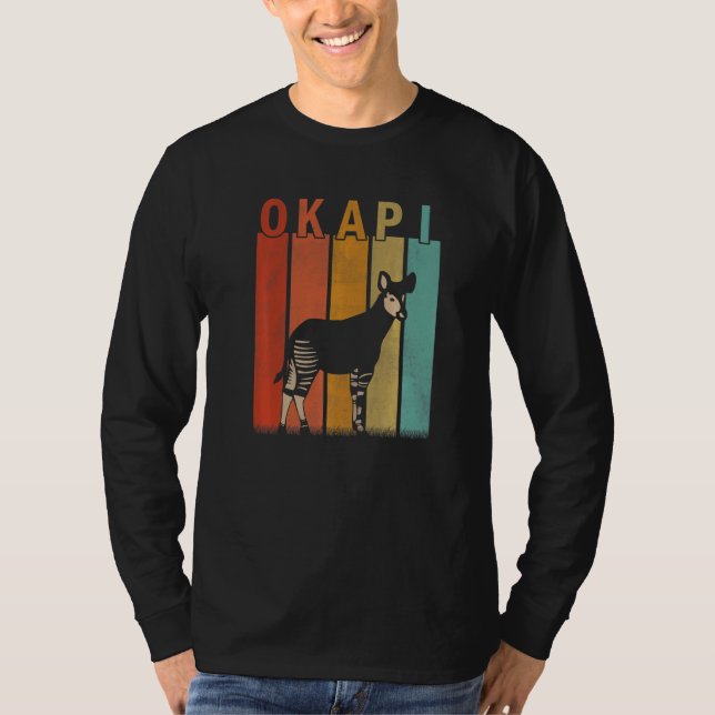Distressed Okapi  Men Women Kid Cute Okapi Retro T-Shirt (Front)