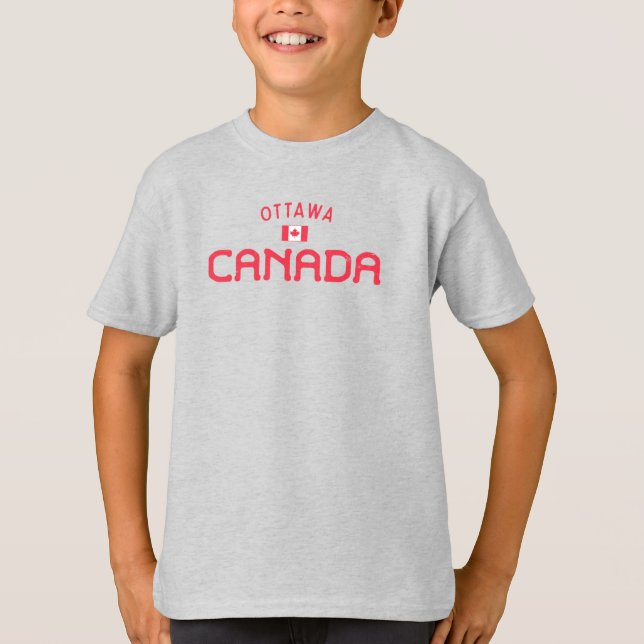 Distressed Ottawa Canada Boys' T-Shirt (Front)