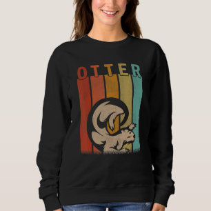 Distressed Otter Men Women Kid Cute Otter Retro Sweatshirt