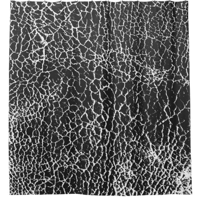 Distressed overlay texture of crocodile or snake s shower curtain (Front)