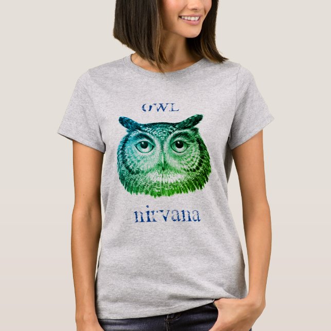 Distressed Owl Nirvana T-Shirt (Front)