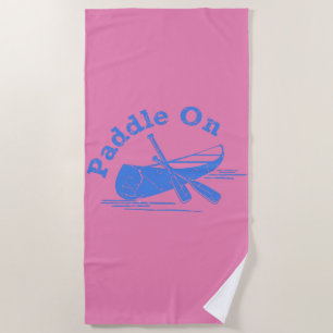 Distressed Paddle On Design - Beach Towel