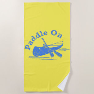 Distressed Paddle On Design - Beach Towel