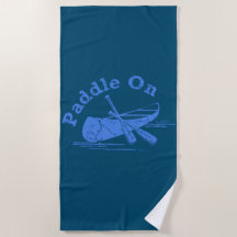 Distressed Paddle On Design - Beach Towel