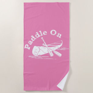 Distressed Paddle On Design - Beach Towel