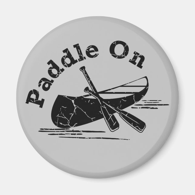 Distressed Paddle On Design - Magnet (Front)