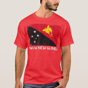 Distressed Papua New Guinea Flag Men Women Kids Pa T-Shirt