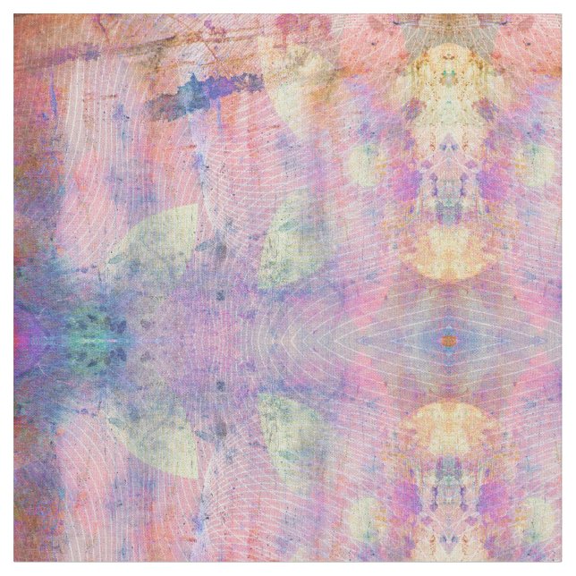 Distressed Pastel Grunge Abstract Fabric (Close Up)