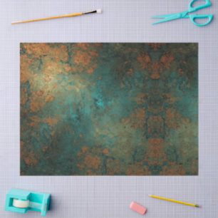 Distressed Patina Copper Vintage Ephemera  Tissue Paper