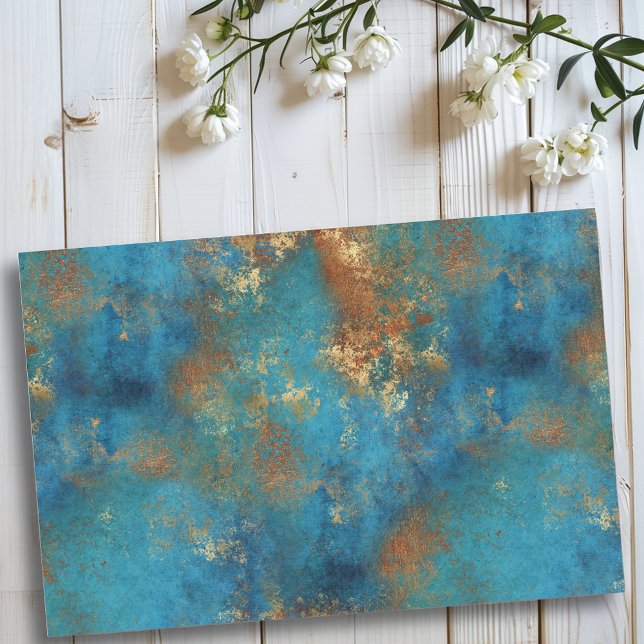 Distressed Patina Copper Vintage  Tissue Paper (Creator Uploaded)