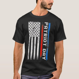 Distressed Patriot Day American Flag  T-Shirt