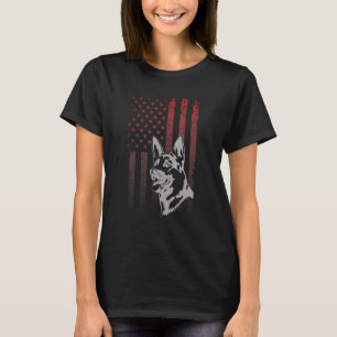 Distressed Patriotic German Shepherd Dog American T-Shirt