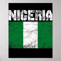 Distressed Patriotic Nigeria Flag Men Women Kids