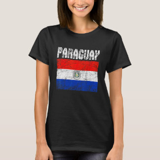 Distressed Patriotic Paraguay Flag Men Women Kids T-Shirt