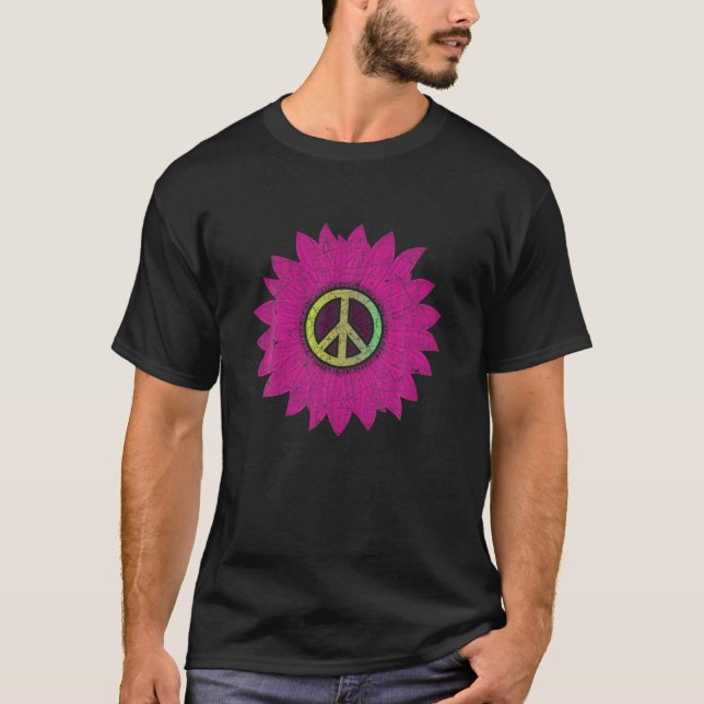 Distressed Peace Sign Peace T-Shirt (Front)