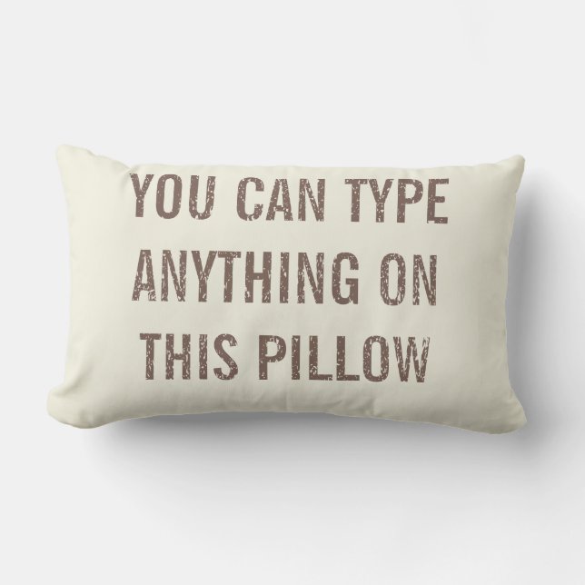 Distressed Personalised Cream Lumbar Lumbar Cushion (Front)