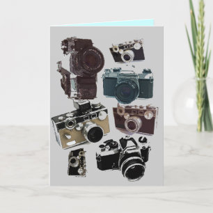 distressed photographer photography retro Camera Card