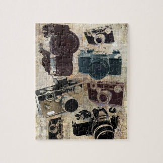 distressed photographer photography retro Camera Jigsaw Puzzle