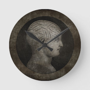 Distressed Phrenology Clock