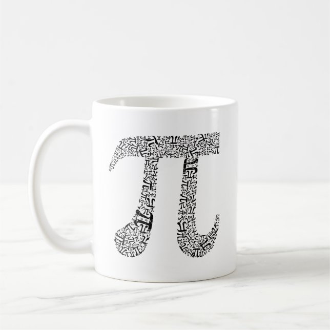 Distressed Pi Symbol Mug (Left)