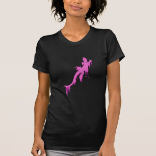 Distressed Pink Salamander With Paint Drip T-Shirt