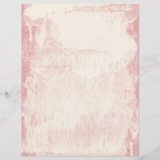 Distressed Pink Vintage Scrapbook Paper (Front)