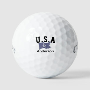 Distressed Pirate Flag Golf Balls - Skull & Bones
