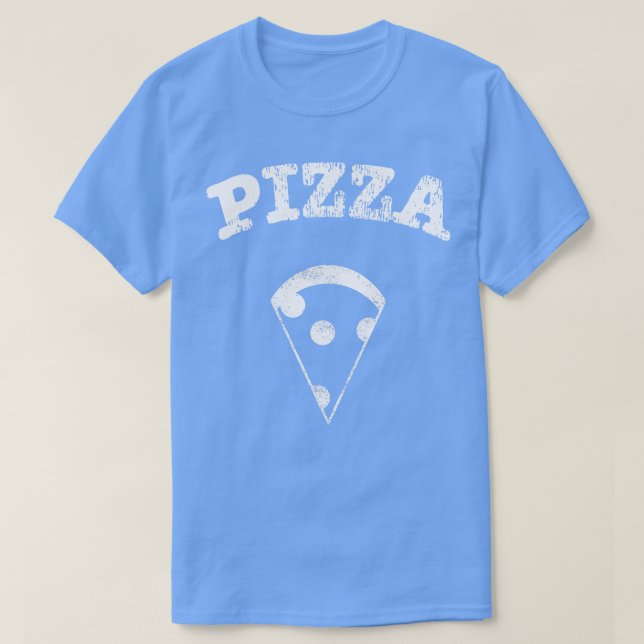 Distressed Pizza Slice Pizzeria Favourite Food Gra T-Shirt (Design Front)