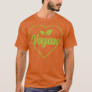 Distressed Plant Based Herbivore Vegan Heart Veget T-Shirt