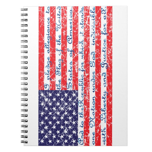Distressed-Pledge-Flag Notebook (Front)