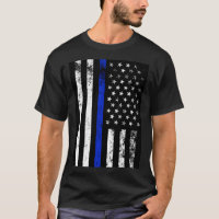 Distressed Police Style American Flag