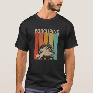 Distressed Porcupine Men Women Kid Porcupine Retr T-Shirt