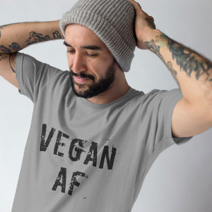 Distressed print vegan AF  T-Shirt
