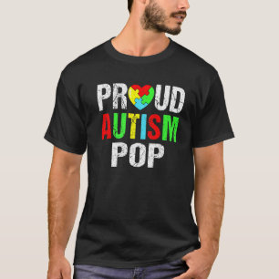Distressed Proud Autism Pop Heart Family Matching T-Shirt
