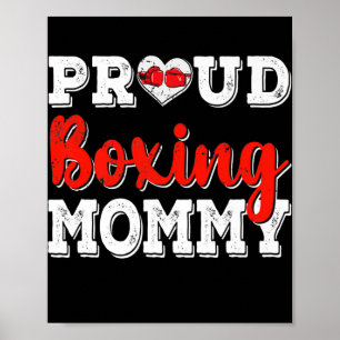 Distressed Proud Boxing Mummy Happy Mother's Day Poster