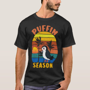 Distressed Puffin Season Retro Vintage Sunset 1 T-Shirt