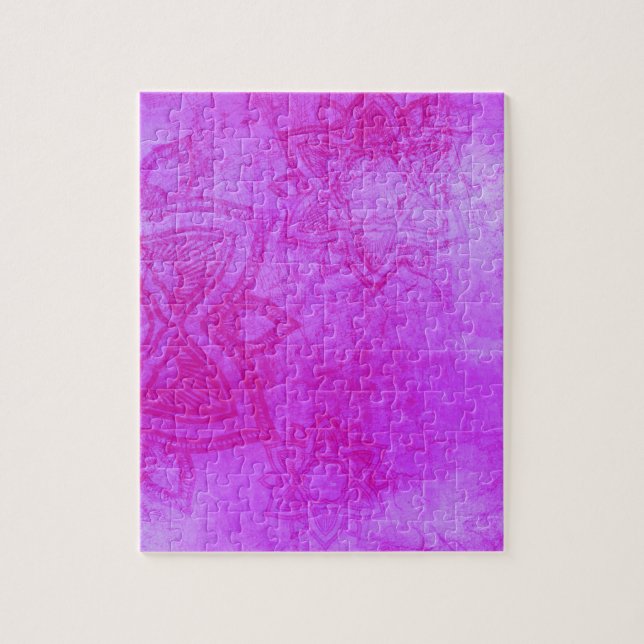 distressed Purple Mandala Jigsaw Puzzle (Vertical)