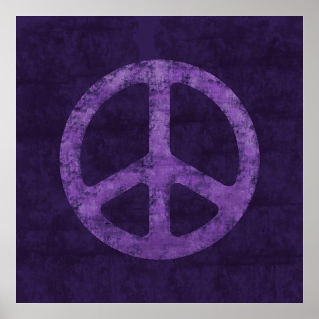 Distressed Purple Peace Sign (Front)